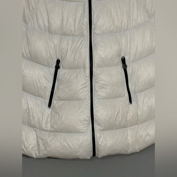 Curations Caravan White Packable Puffer Cape Jacket XS Hooded - Picture 6 of 12